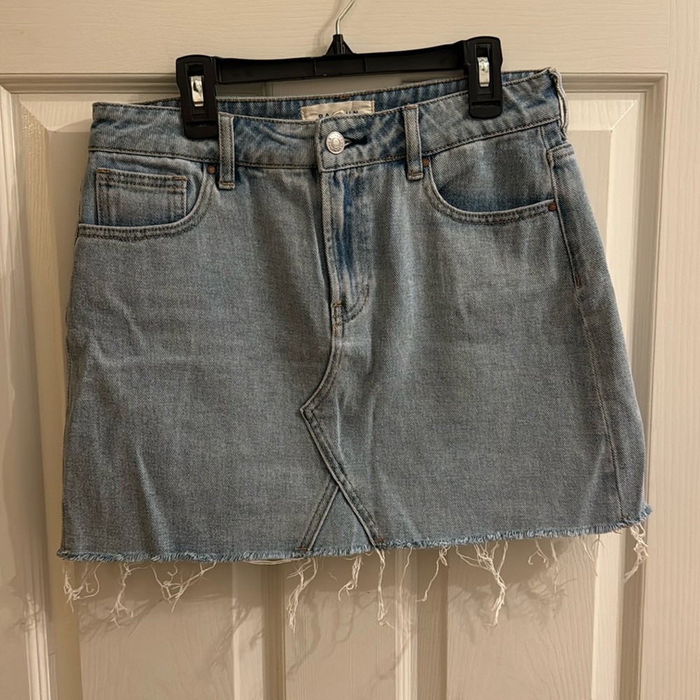 Pacsun Light Blue Jean Mini Skirt
